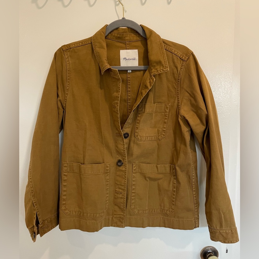 Madewell Brown Utility Jacket with Patch Pockets